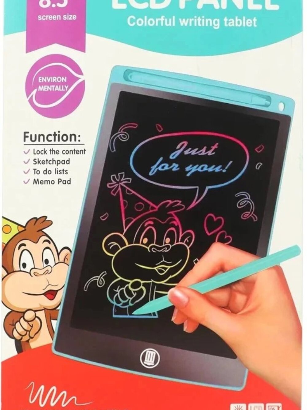 12" LCD Panel Colorful Writing Tablet Drawing Pad w/ Stylus Pen